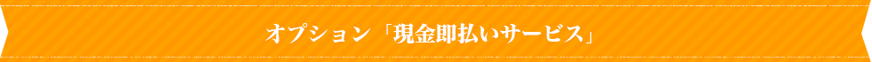 オプション「現金即払いサービス」